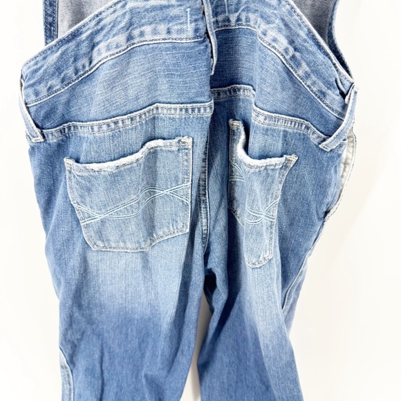 ✅ Abercrombie Fitch Crisscross Open Back Jean Overalls Size X-Small Pockets - Picture 7 of 12